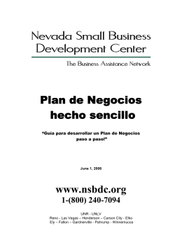 Plan de Negocios hecho sencillo www.nsbdc.org