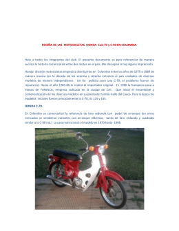 RESEÑA DE LAS MOTOCICLETAS HONDA Cub-70 y C
