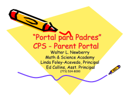 “Portal para Padres” CPS - Parent Portal