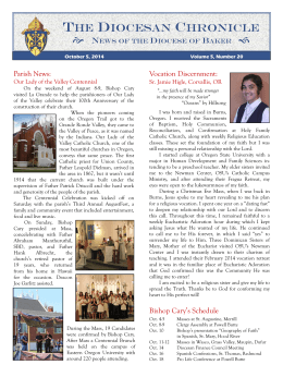 The DIOCESAN Chronicle