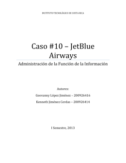Caso #10 – JetBlue Airways