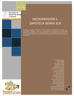 MICRORREGIÓN 5: ZAPOTECA-SIERRA SUR