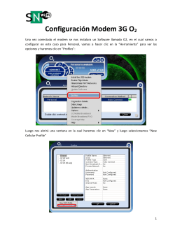 Configuración Modem 3G O2