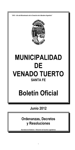Junio - Municipalidad de Venado Tuerto
