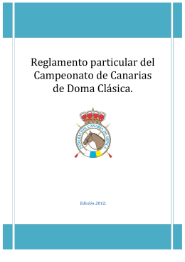 Reglamento particular del Campeonato de Canarias de Doma