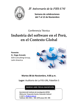 Industria del software en el Perú, en el Contexto Global Ponente