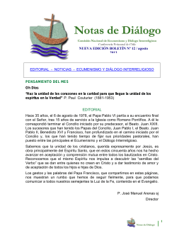 Notas de diálogo Nº 12 Agosto 2013