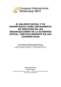 EL BALANCE SOCIAL Y SU IMPORTANCIA COMO INSTRUMENTO