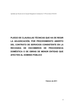 Pliego técnico (Expt. 257/2011)