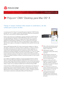 Polycom® CMA® Desktop para Mac OS® X
