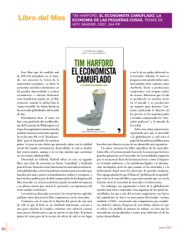 Libro del Mes TIM HARFORD, EL ECONOMISTA CAMUFLADO. LA