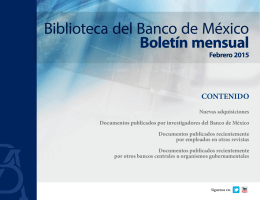 Febrero 2015 - Banco de México
