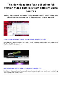 #Z free foxit pdf editor full version PDF video