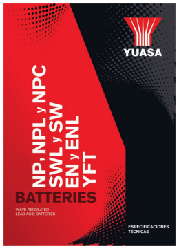 YUASA - Catalogo general Baterias Industriales