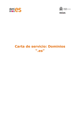 Carta de servicio: Dominios “.es”