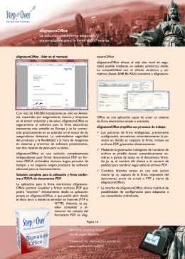 eSignatureOffice La solución totalmente adaptable y automatizable