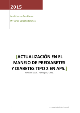 actualizacion en el manejo de prediabetes y diabetes tipo 2 en aps.