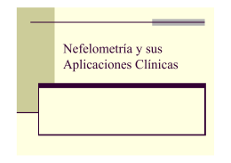 Nefelometría y sus Aplicaciones Clínicas