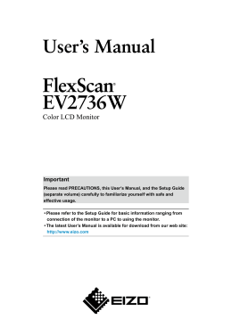 FlexScan EV2736W User`s Manual