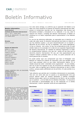 Nº 6. Marzo 2012 - Consejo Argentino para las Relaciones