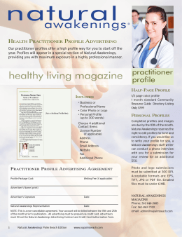 healthy living magazine - Natural Awakenings Magazine of the Palm