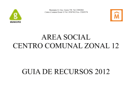 area social centro comunal zonal 12 guia de recursos 2012