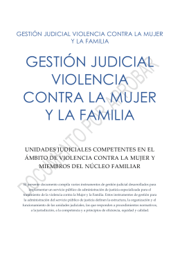 gestión judicial violencia contra la mujer y la familia