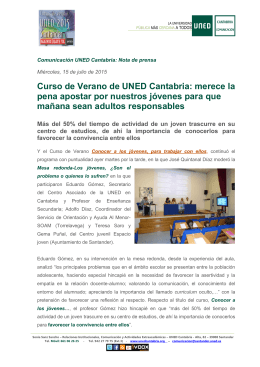 Curso de Verano de UNED Cantabria: merece la