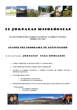 II JORNADAS MICOLÓGICAS - Sociedad Micológica de Madrid