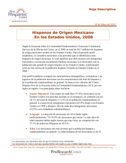 Hispanos de Origen Mexicano En los Estados Unidos, 2008