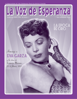 Homenaje a Eva Garza - Esperanza Peace & Justice Center