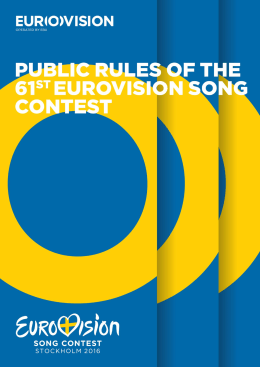 2016 rules - Eurovision Song Contest