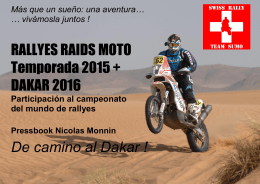 RALLYES RAIDS MOTO Temporada 2015 + DAKAR 2016 De