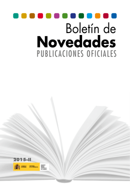 Boletín de Novedades de Publicaciones Oficiales 2015-II