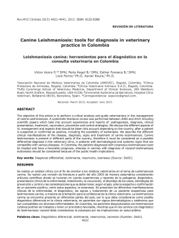Canine Leishmaniosis: tools for diagnosis in veterinary practice in