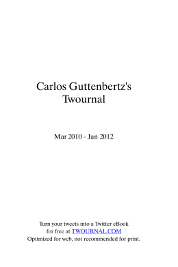 Carlos Guttenbertz`s Twournal