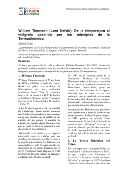 William Thomson (Lord Kelvin). De la temperatura al telégrafo