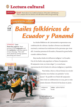 Bailes folklóricos de Ecuador y Panamá