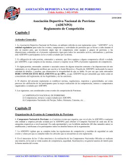 Asociación Deportiva Nacional de Porristas (ADENPO) Reglamento