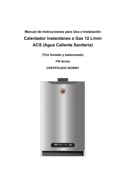 Calentador Instantáneo a Gas 12 L/min ACS (Agua