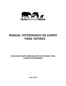 manual veterinario de campo para tapires
