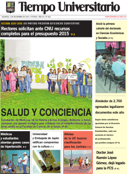 SALUD Y CONCIENCIA - Universidad de Carabobo
