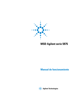 MSD Agilent serie 5975 Manual de funcionamiento