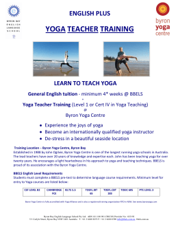 BBELS English Plus Yoga Teacher Training 2012