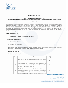 ACTA DE EVALUACION CONVOCATORIA PRIVADA No. 03 DE