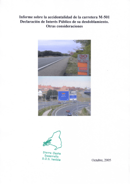Informe sobre la accidentalidad de la carretera M-501