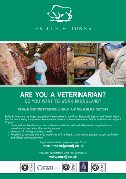 are you a veterinarian? do you want to work in england?