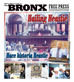Hailing Heastie - The Bronx Free Press
