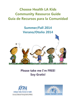 Choose Health LA Kids Community Resource Guide Guía