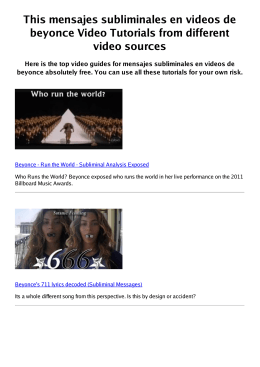#Z mensajes subliminales en videos de beyonce PDF